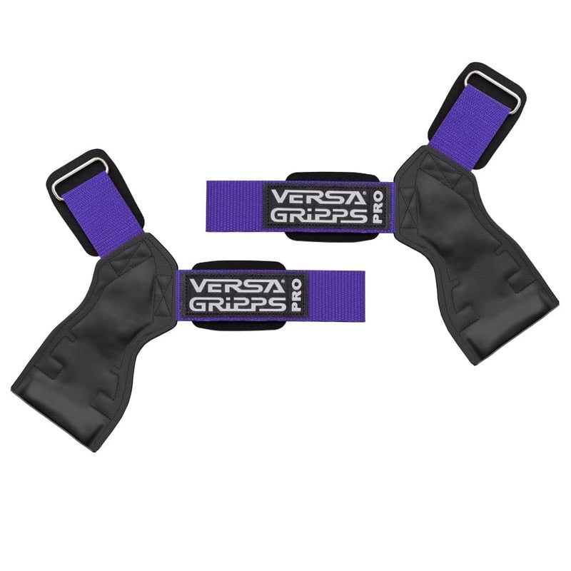 Versa Gripps Pro, Made in USA, Wrist Straps for Weightlifting Alternative, Best Training Accessory, M/L, Purple - Image 1